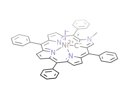 2-aza-2,21-dimethyl-5,10,15,20-tetraphenyl-21-carbaporphyrinatonickel(II) iodide