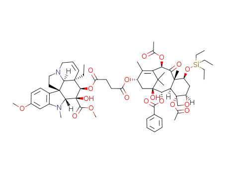 Molecular Structure of 1043908-00-4 (13-O-(17-deacetyl-17-O-succinylvindolinyl)-7-O-(triethylsilyl)baccatin III)