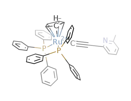 [(C<sub>5</sub>H<sub>5</sub>)(PPh<sub>3</sub>)2RuCC(C<sub>5</sub>H<sub>3</sub>(Me)N))]