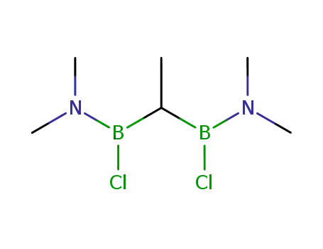 Molecular Structure of 1048638-10-3 (1,1-bis(dimethylamino-chloro-boryl)ethane)