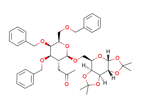 1,2:3,4-di-O-isopropylidene-6-O-(3',4',6'-tri-O-benzyl-2'-C-acetylmethyl-2'-deoxy-β-D-galactopyranosyl)-α-D-galactopyranoside
