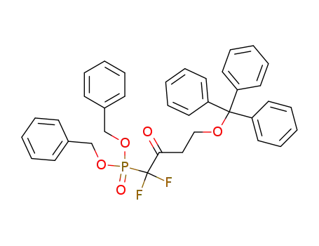 dibenzyl (1,1-difluoro-2-oxo-3-trityloxybutyl)phosphonate