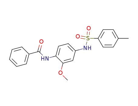 Molecular Structure of 804476-60-6 (Benzamide, N-[2-methoxy-4-[[(4-methylphenyl)sulfonyl]amino]phenyl]-)