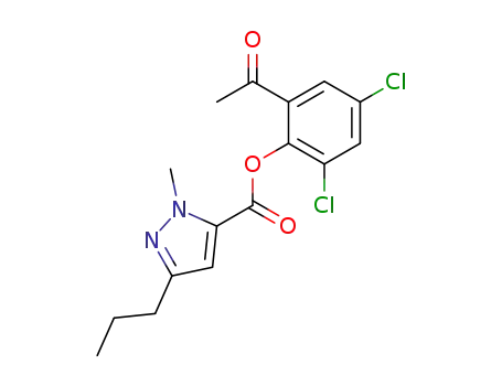 2-methyl-5-propyl-2<i>H</i>-pyrazole-3-carboxylic acid 2-acetyl-4,6-dichloro-phenyl ester