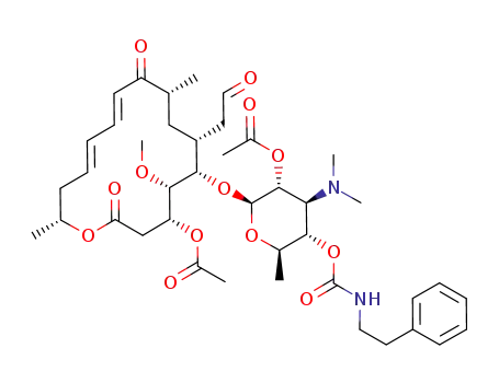 Acetic acid (2S,3R,4S,5S,6R)-2-[(11E,13E)-(4R,5S,6S,7R,9R,16R)-4-acetoxy-5-methoxy-9,16-dimethyl-2,10-dioxo-7-(2-oxo-ethyl)-oxacyclohexadeca-11,13-dien-6-yloxy]-4-dimethylamino-6-methyl-5-phenethylcarbamoyloxy-tetrahydro-pyran-3-yl ester