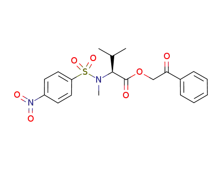 Molecular Structure of 1208119-51-0 (N-methyl-N-nosyl-L-valine phenacyl ester)
