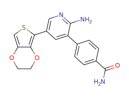 4-(2-amino-5-(2,3-dihydrothieno[3,4-b][1,4]dioxin-5-yl)pyridin-3-yl)benzamide