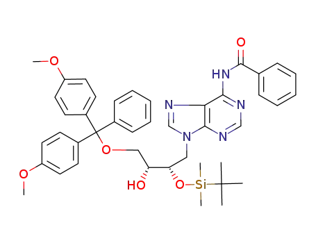 N<sup>6</sup>-benzoyl-9-[(2'S,3'R)-2'-tert-butyldimethylsiloxy-3'-hydroxy-4'-(4,4'-dimethoxytrityloxy)butyl]adenine