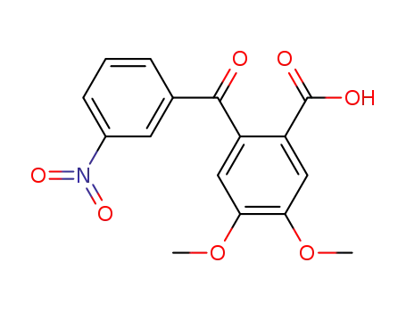 Molecular Structure of 92774-12-4 (Benzoic acid, 4,5-dimethoxy-2-(3-nitrobenzoyl)-)