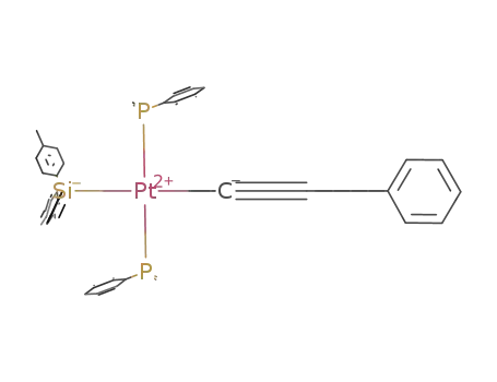 PtSi(C<sub>6</sub>H<sub>4</sub>CH<sub>3</sub>)3(P(CH<sub>3</sub>)2C<sub>6</sub>H<sub>5</sub>)2CCC<sub>6</sub>H<sub>5</sub>