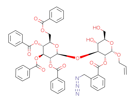 allyl 2,3,4,6-tetra-O-benzoyl-β-D-glucopyranosyl-(1->3)-2-O-(2-azidomethyl)benzoyl-α-D-glucopyranoside
