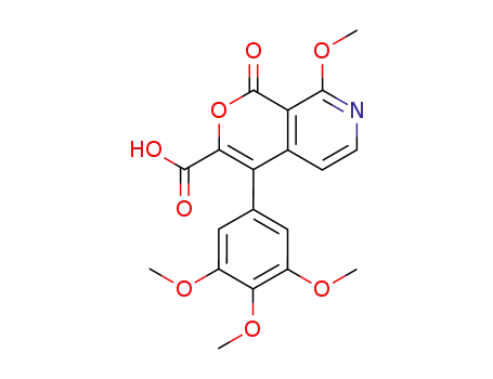 Molecular Structure of 324573-83-3 (1H-Pyrano[3,4-c]pyridine-3-carboxylic acid,
8-methoxy-1-oxo-4-(3,4,5-trimethoxyphenyl)-)