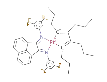 [(m,m'-(CF<sub>3</sub>)2C<sub>6</sub>H<sub>3</sub>)-bis(imino)acenaphthene]platina-2,3,4,5-tetra(propyl)cyclopentadiene