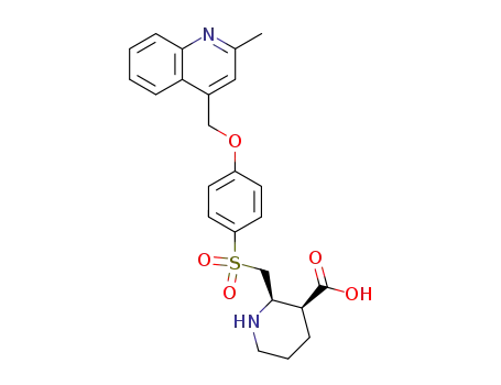 (2R,3S)-2-[4-(2-Methyl-quinolin-4-ylmethoxy)-benzenesulfonylmethyl]-piperidine-3-carboxylic acid