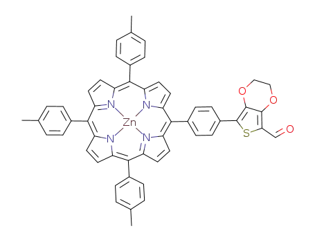 5-[4-(3,4-ethylenedioxy-5-formylthiophen-2-yl)phenyl]-10,15,20-tris(4-methylphenyl)porphyrin zinc