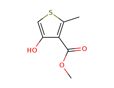 Molecular Structure of 65369-28-0 (Methyl 4-hydroxy-2-Methylthiophene-3-carboxylat)