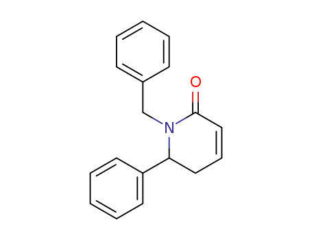 Molecular Structure of 107520-59-2 (2(1H)-Pyridinone, 5,6-dihydro-6-phenyl-1-(phenylmethyl)-)