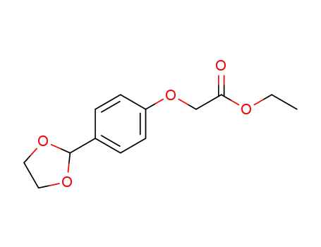 Molecular Structure of 72668-64-5 (Acetic acid, [4-(1,3-dioxolan-2-yl)phenoxy]-, ethyl ester)