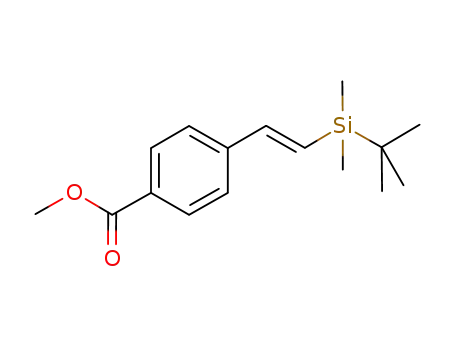 Molecular Structure of 1221232-93-4 (methyl 4-(E-2-(tert-butyldimethylsilyl)vinyl)benzoate)