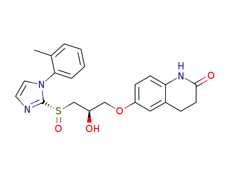 3,4-dihydro-6-<2(R)-hydroxy-3-<1-(2-methylphenyl)-2-imidazolyl>-(S)-sulfinylpropoxy>-2(1H)-quinolinone