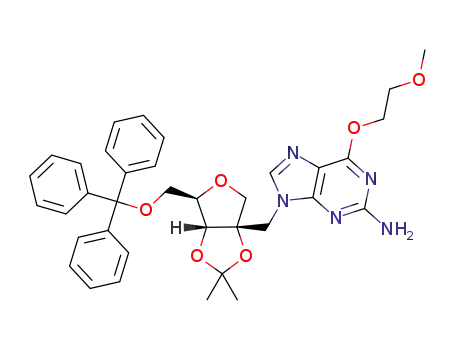 iso-2'-C-methyl-2',3'-O-isopropylidene-5'-O-triphenylmethyl-6-O-(methoxyethyl)-guanosine