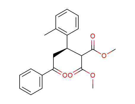 (R)-dimethyl 2-(3-oxo-3-phenyl-1-O-tolylpropyl)malonate