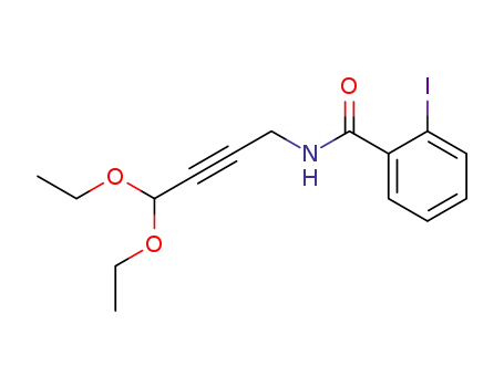Molecular Structure of 841235-30-1 (Benzamide, N-(4,4-diethoxy-2-butynyl)-2-iodo-)