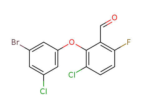 2-(3-bromo-5-chlorophenoxy)-3-chloro-6-fluorobenzaldehyde