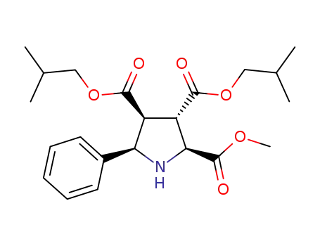Molecular Structure of 1062148-82-6 (3,4-diisobutyl 2-methyl (2S,3S,4S,5R)-5-phenylpyrrolidine-2,3,4-tricarboxylate)