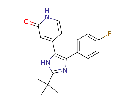 2(1H)-Pyridinone,
4-[2-(1,1-dimethylethyl)-5-(4-fluorophenyl)-1H-imidazol-4-yl]-