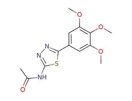 Molecular Structure of 116758-60-2 (N-[5-(3,4,5-trimethoxyphenyl)-1,3,4-thiadiazol-2-yl]acetamide)