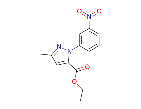 Molecular Structure of 209959-75-1 (ethyl 1-(3-nitrophenyl)-3-methyl-5-pyrazole carboxylate)