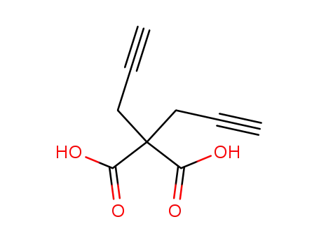 Molecular Structure of 4431-32-7 (Propanedioic acid,2,2-di-2-propyn-1-yl-)