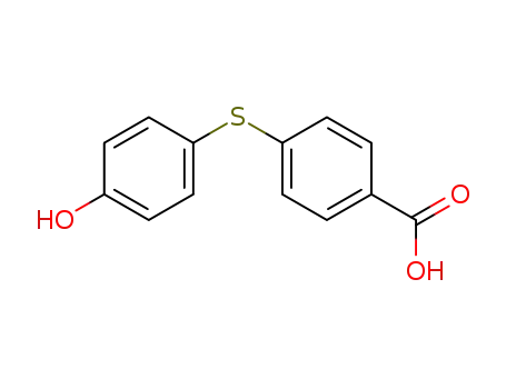 Molecular Structure of 252972-45-5 (Benzoic acid, 4-[(4-hydroxyphenyl)thio]-)