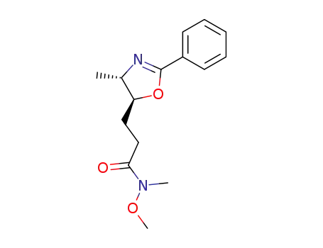 3-((4S,trans)-4,5-dihydro-4-methyl-2-phenyloxazol-5-yl)-N-methoxy-N-methyl propionamide