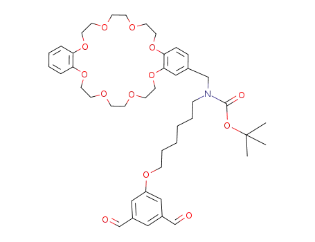 [6-(3,5-diformyl-phenoxy)-hexyl]-(2,5,8,11,18,21,24,27-octaoxa-tricyclo[26.4.0.0<sup>12,17</sup>]dotriaconta-1<sup>(28)</sup>,12<sup>(17)</sup>,13,15,29,31-hexaen-14-ylmethyl)-carbamic acid <i>tert</i>-butyl ester