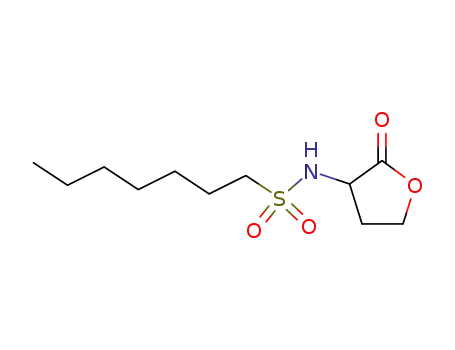 Molecular Structure of 797059-78-0 (heptane-1-sulfonic acid (2-oxo-tetrahydro-furan-3-yl)-amide)