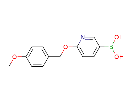 Molecular Structure of 663955-80-4 (6-(4-Methoxybenzyloxy)pyridin-3-ylboronic acid)