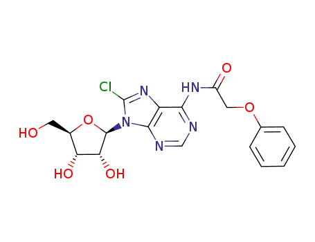 Molecular Structure of 508179-29-1 (N<sup>6</sup>-phenoxyacetyl-8-chloroadenosine)