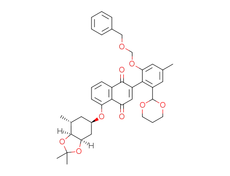 2-(2-(benzyloxymethoxy)-6-(1,3-dioxan-2-yl)-4-methylphenyl)-5-((3aR,5R,7R,7aS)-2,2,7-trimethylhexahydrobenzo[d][1,3]dioxol-5-yloxy)naphthalene-1,4-dione