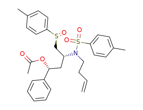Benzenesulfonamide,
N-[(1R,3R)-3-(acetyloxy)-1-[[(S)-(4-methylphenyl)sulfinyl]methyl]-3-phen
ylpropyl]-N-3-butenyl-4-methyl-