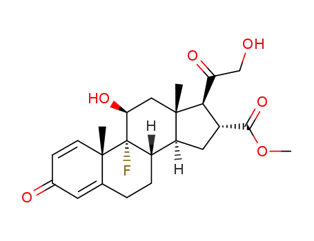 Molecular Structure of 152596-59-3 (methyl 9-fluoroprednisolone-16-carboxylate)