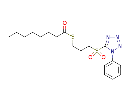 Molecular Structure of 1196806-30-0 (5-[3-(1-phenyl-1 H-tetrazol-5-ylsulfonyl)propyl]octanethioate)