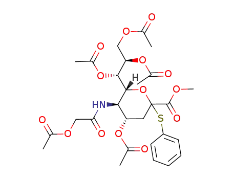 methyl (phenyl 5-acetoxyacetamido-4,7,8,9-tetra-O-acetyl-3,5-dideoxy-2-thio-D-glycero-D-galacto-2-nonulopyranoside)onate