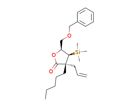 (3R,4S,5S)-3-Allyl-5-benzyloxymethyl-3-pentyl-4-trimethylsilanyl-dihydro-furan-2-one