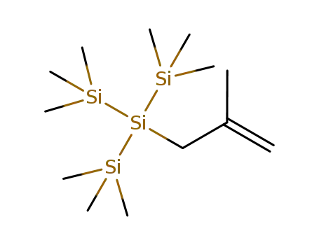 Molecular Structure of 182123-92-8 (1,1,1,3,3,3-hexamethyl-2-(2-methylallyl)-2-(trimethylsilyl)trisilane)