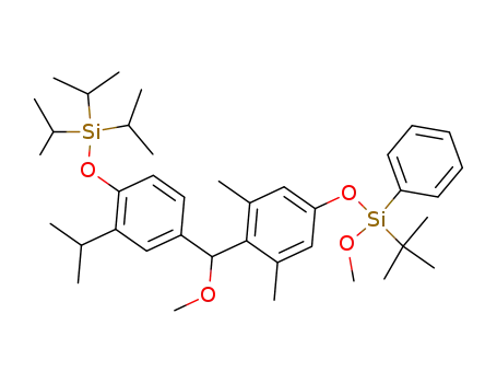 5-(tert-Butyl-methoxy-phenyl-silanyloxy)-2-[(3-isopropyl-4-triisopropylsilanyloxy-phenyl)-methoxy-methyl]-1,3-dimethyl-benzene
