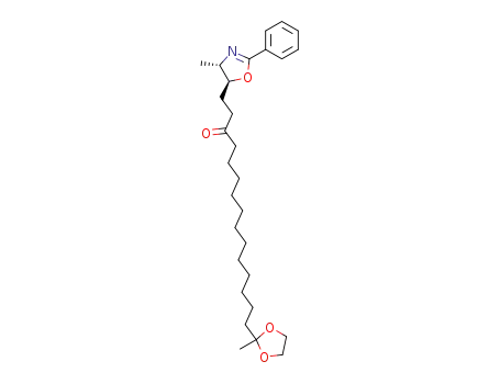 3-((4S,trans)-4,5-dihydro-4-methyl-2-phenyloxazol-5-yl)-heptadecan-3-one-16-ethylenacetal