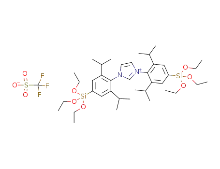 1,3-bis(4-triethoxysilyl-2,6-diisopropylphenyl)-1H-imidazol-3-ium trifluoromethanesulfonate