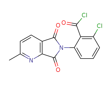 2-chloro-6-(2-methyl-5,7-dioxo-5,7-dihydro-6H-pyrrolo[3,4-b]pyridin-6-yl)benzoyl chloride